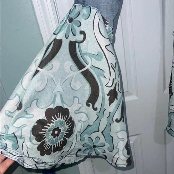 YMI Blue Floral Flare Jeans - Picture 2 of 9